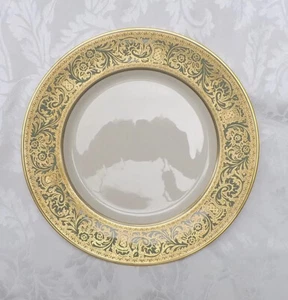 Franciscan Renaissance Crown Green & Gold Dinner Plate Gladding, McBean & CO - Picture 1 of 12