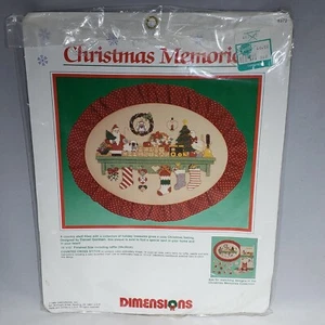 Vintage Dimensions Christmas Memories Cross Stitch Kit 8372 Mantle 1989 komplett - Bild 1 von 3