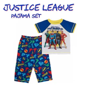 NWT Children's 2 Piece Comic Book Super Hero Pajama Set - Batman, Superman - Picture 1 of 1