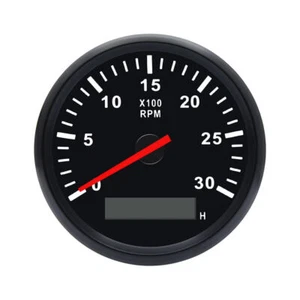 85mm Tachometer Gauge Tacho LCD Hourmeter 0-3000RPM For Car Boat Truck - Picture 1 of 10