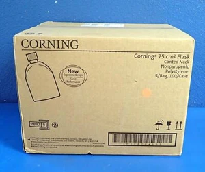 CORNING 430641U 75cm² U-Shaped Canted Neck Cell Culture Flask Case of 100 | New - Picture 1 of 7