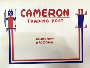 Mantel individual de papel de viaje Cameron Trading Post vintage Arizona recuerdo de restaurante - Imagen 1 de 4