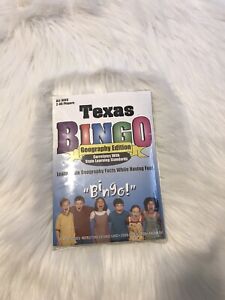 Texas Bingo Game Geography School History Educational New Camp Car Trip Vacay