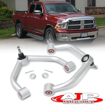 Silver 2-4" Lift Front Upper Control Arms LH+RH For 2009-2018 Dodge Ram 1500 4WD Foto 1 de 4