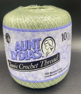 New Coats Crochet Aunt Lydia's Classic Crochet Thread Size 10-Frosty Green (1) - Picture 1 of 4