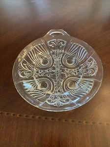 Vintage Clear Divided 2 Sides Relish Dish. Indiana Killarney Glass. Mint 7.5” - Picture 1 of 4