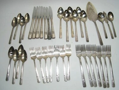 39 Piezas Oneida GRENOBLE Prestige Plato de Plata Cubiertos Cubiertos con Servicio Foto 1 de 3