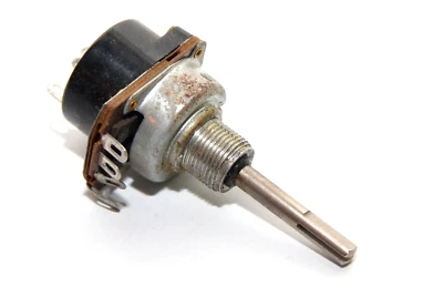 Vintage Rotary Potentiometer with Switch by RFT, 500 kOhm Log., Resistor, NOS - Image 1 of 4