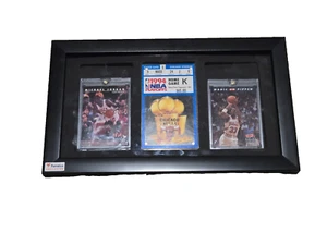 Triple Threat Jordan/Pippen PREMIUM Playoff ticket & Fanatics Cases Picture - Picture 1 of 3