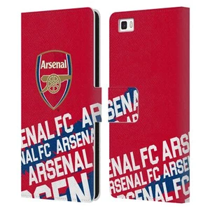 OFFICIAL ARSENAL FC CREST AND GUNNERS LOGO LEATHER BOOK CASE FOR HUAWEI PHONES 2 - Picture 1 of 7