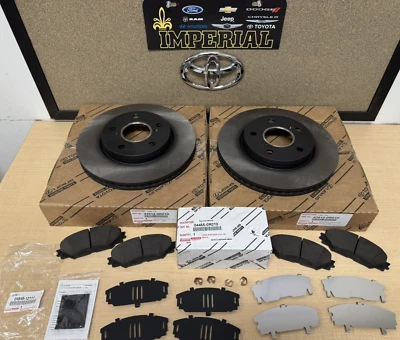 RAV4 2006-2012 4CYL NUEVO KIT DE FRENOS DELANTERO GENUINO TOYOTA OEM ROTORES PASTILLAS Y CUÑAS Foto 1 de 4