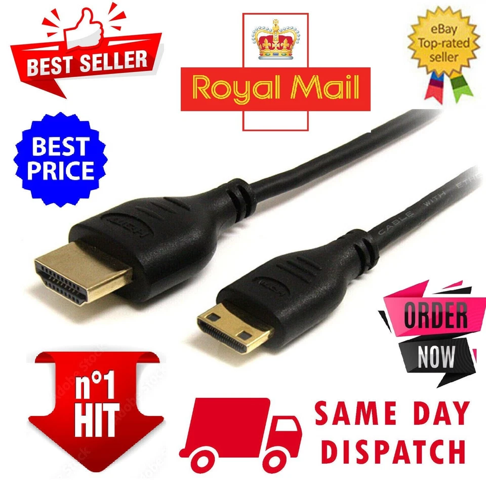 ALCATEL ONETOUCH IDOL ULTRA MINI HDMI TO HDMI CABLE TO CONNECT TO TV HDTV 3D 4K - Image 1 of 2