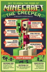 2018 JINX MOJANG MINECRAFT THE CREEPER POSTER COMPUTER VIDEO GAME 24x36 - Picture 1 of 1