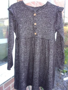 TU (Sainsburys) Dark Grey Marl Dress - Long Sleeves. Age 18-24 Months - Picture 1 of 1