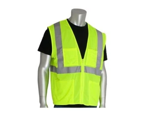PIP Four Pocket HiViz Lime Mesh Sicherheitsweste, ANSI Klasse 2 - Größe: 2XL - Bild 1 von 1