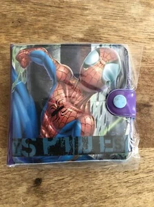 Spiderman Wallet Black Children Boys Girls Wallet Kids Cartoon Coin Purse - Picture 1 of 4