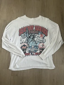 Vtg 2000 Y2K Adult L NY Yankees Mets World Series 2000 Subway Series T-shirt - Picture 1 of 4