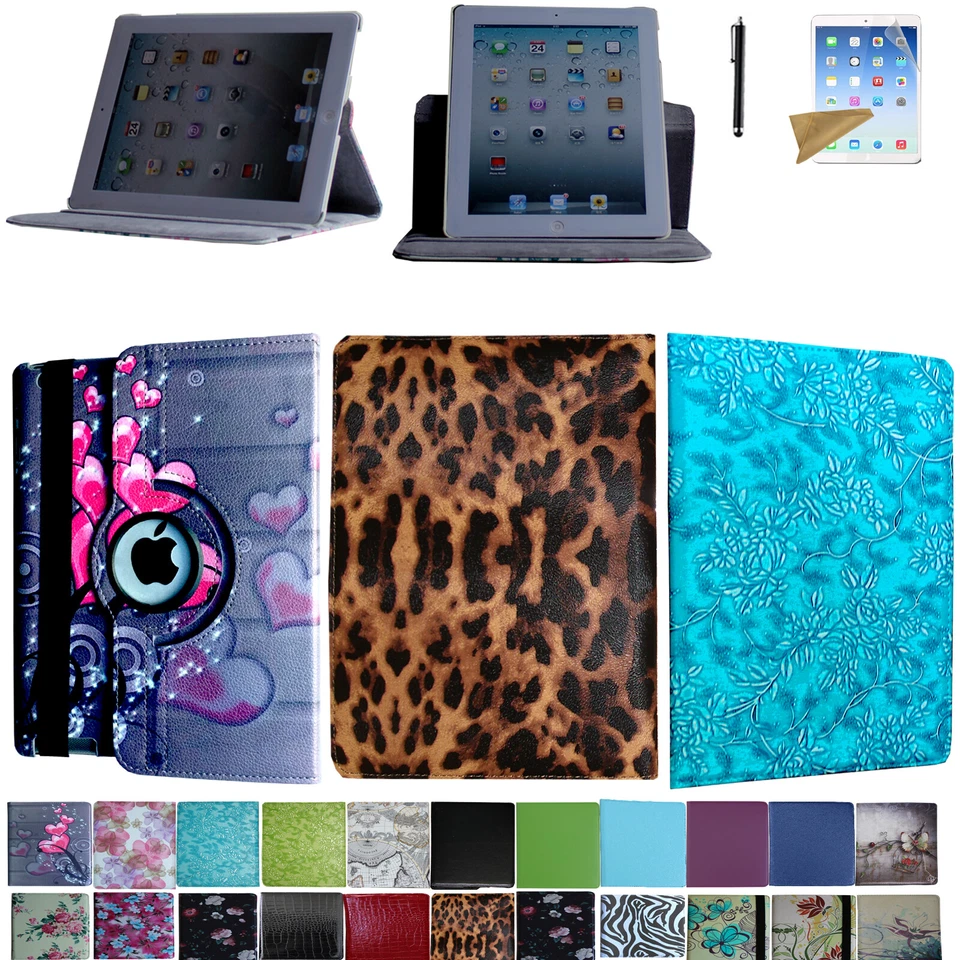 For iPad 8th 7th 6th 5th Air 4 Gen 360 Rotating Smart Magnetic Case Cover Stand - Image 1 of 1