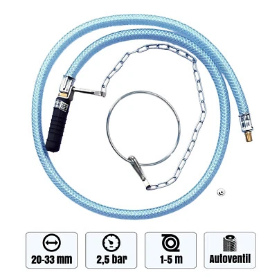 SYSKAN Absperrblase klein 20 - 33 mm, 2,5 bar, Abdichtblase mit Schlauch zum Befüllen
