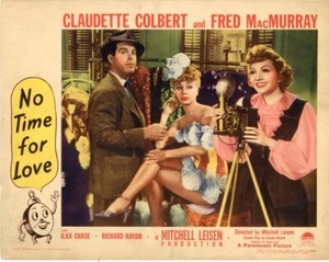 NO TIME FOR LOVE - 1943 MOVIE LOBBY CARD - CLAUDETTE COLBERT - FRED MACMURRAY - Bild 1 von 1