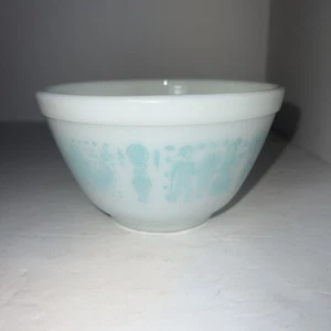 Vintage Pyrex 401-1 1/2 Pint Mixing Bowl Turquoise Aqua Amish Butterprint  - Picture 1 of 6