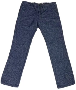 Fabrice Tardieu Tall Womens Pants Wide Leg Navy Heathered Button Drawstring 2XL - Picture 1 of 12