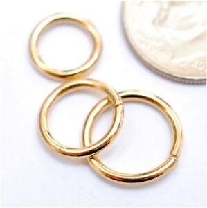 14k Solid Gold Seamless Ring Daith Conch Helix Septum Piercing 