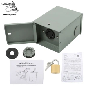 30 Amp 4-Prong 125/250V NEMA L14-30R Power Outlet Box Generator Outdoor - Picture 1 of 12