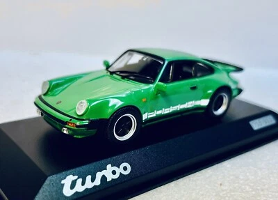1:43 MINICHAMPS 1975 PORSCHE 911 930 turbo 50 Years turbo green white LE 911 pc. - Image 1 of 4