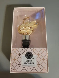 SWAN Jeweled Rhinestone Wine Stopper Bling Elegant Modern Expressions NIB New  - Picture 1 of 2