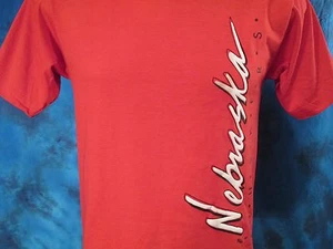 NOS vintage 80s UNIVERSITY OF NEBRASKA CORNHUSKERS T-Shirt S single stitch thin - Picture 1 of 7