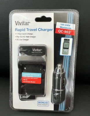 Vivitar QC-902 Rapid Travel Camera Charger (BRAND NEW SEALED) 100-240V Worldwide - Image 1 of 4