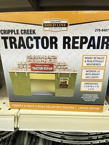 MENARDS O gage 1:48 CRIPPLE CREEK TRACTOR REPAIR Quonset, LEDs, +4.5v req'd cvtr - Picture 1 of 4