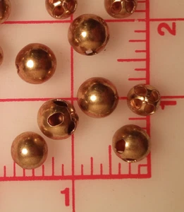 15 MEDIUM Vintage Round Hollow Metal Shank Buttons 18mm 1/2" Golden Brass - Picture 1 of 5