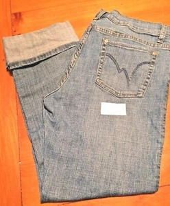 Lena Womens Denim Blue Jeans Cotton Blend Size 12 Cuffed Legs - Picture 1 of 5