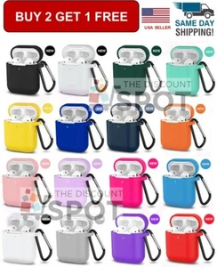 100X 50X 25X Wholesale Lot Silicone Case + Keychain For AirPod Case 2 & 1 - Picture 1 of 10