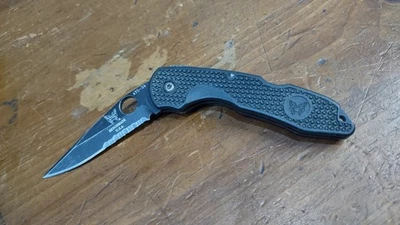 复古 Benchmade Bali-Song ATS-34 折叠口袋刀黑色二手 — 第 1/4 张图片