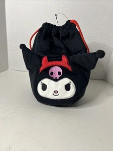 Kuromi Devil Drawstring Purse Handbag Bioworld Hello Kitty Sanrio 2023 NWOT - Picture 1 of 7