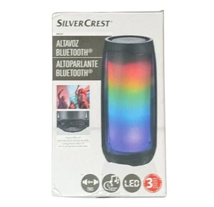 (NEW MSRP $59.95) SILVER CREST ENCEINTE BLUETOOTH Portable LED Colored Speaker - Picture 1 of 7