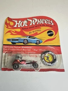 1969 VINTAGE HOT WHEELS ORIGINAL RED BARON REDLINE BP Blister - Picture 1 of 24