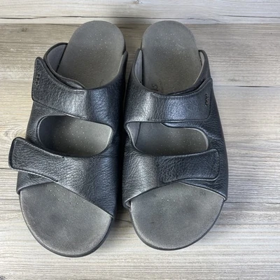 SAS Women's 10 N Narrow Relaxed Black Leather Tripad Comfort Slide Sandals - Image 1 of 4