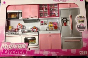 Bambola Cucina Moderna Mini Playset|Giocattoli Cucina Gioco Finto con Luci e Suoni NUOVO - Foto 1 di 2