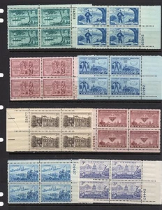 32 US Plate Blocks 1939-1979 MNH. CV $51.50  (Lot 28) - Picture 1 of 8