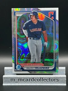 RALPHY VELAZQUEZ 2024 Bowman Chrome Prospects #BP-29 Lava Refractor /399 CLE - Picture 1 of 3
