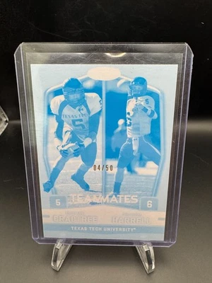 2009 HIT Michael Crabtree Graham Harrell Make Ready Printing Plate /50 - Image 1 of 2