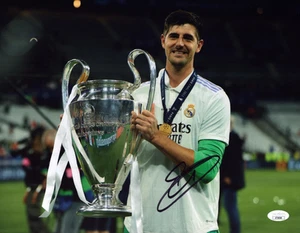 THIBAUT COURTOIS Authentic Hand-Signed "Real Madrid ~ UEFA" 11x14 Photo(JSA COA) - Picture 1 of 2