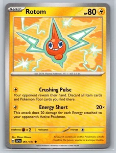Rotom #061/191 SV08: Scarlet & Violet Surging Sparks Common - Pokemon Cards G13 - Picture 1 of 2