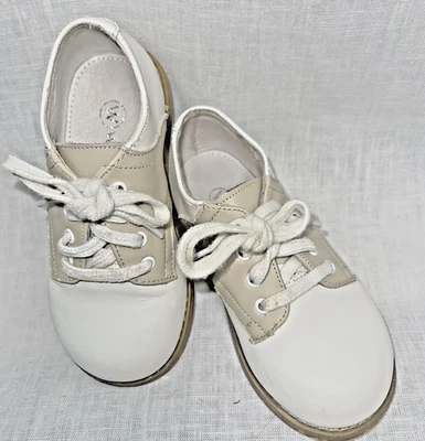 WILLITS Chris Saddle Oxford Dress Shoes White Toddler Sz 7.5 EE - Image 1 of 4