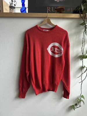 80s Cincinnati Reds Cliff Engle Knit Sweater Size S - Image 1 of 4