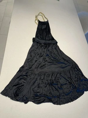 Gucci Black Dress Gold Leather Straps Size 42 - Image 1 of 4